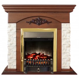 Каминокомплект RealFlame Neapolis NT с очагом Fobos Lux Brass S