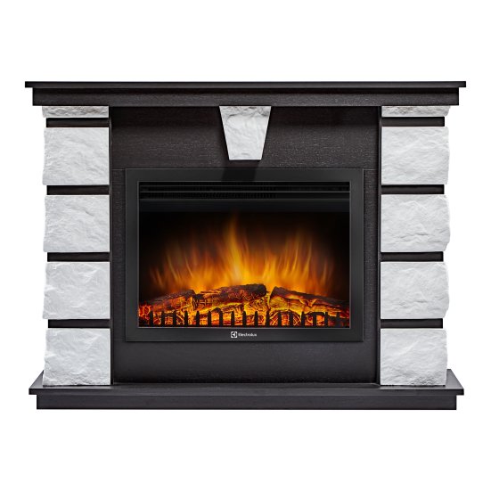 Каминокомплект Firelight Excalibur 25 с очагом Electrolux EFP/P-2520LS камень белый/шпон венге