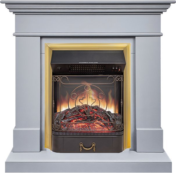 Каминокомплект Royal Flame California STD CRM (Разборный) с очагом Majestic FX M Brass санд смоук