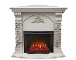 Каминокомплект RealFlame Athena Corner GR STD/EUG/25/25&#039;5 WT с очагом Evrika 25,5 LED