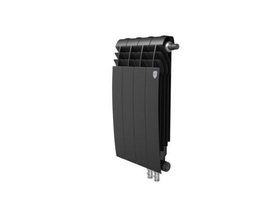 Биметаллический радиатор отопления Royal Thermo BiLiner 500 VR 4 секции Noir Sable